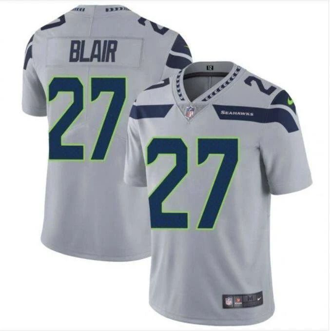 Men Seattle Seahawks 27 Marquise Blair Nike Grey Vapor Limited NFL Jersey